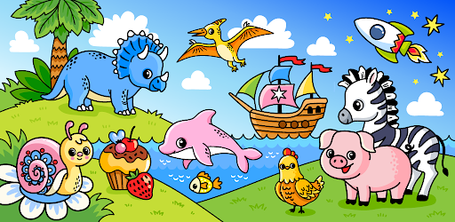 Easy coloring book for kids